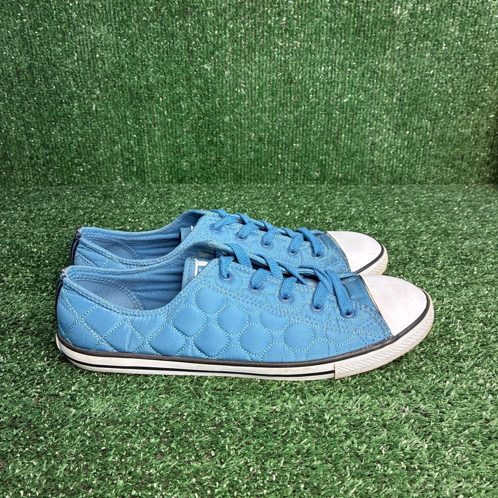 Converse Chuck Taylor All Star 544942F Quilted Low Top Sneaker Blue Womens Sz 10